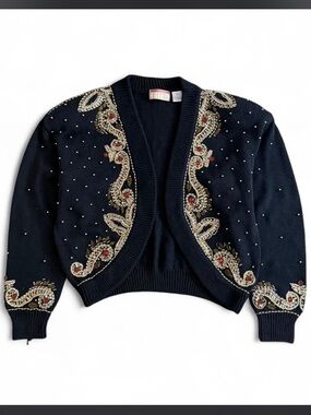 Embellished vintage Cristina beaded cardigan